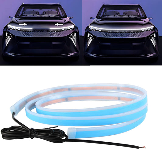 Bande LED dynamique pour capot de voiture